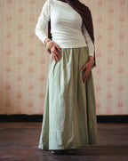 Poplin Skirt - Sage Green(outlet)