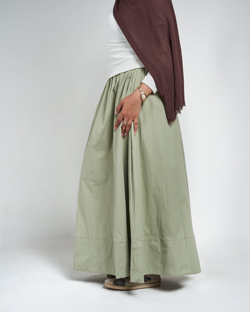 Poplin Skirt - Sage Green